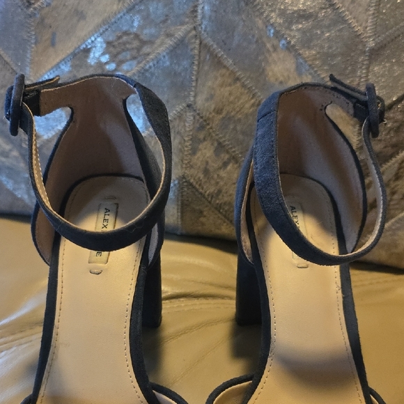 Alex Marie Blue Heels with Ankle Strap - Picture 2 of 9